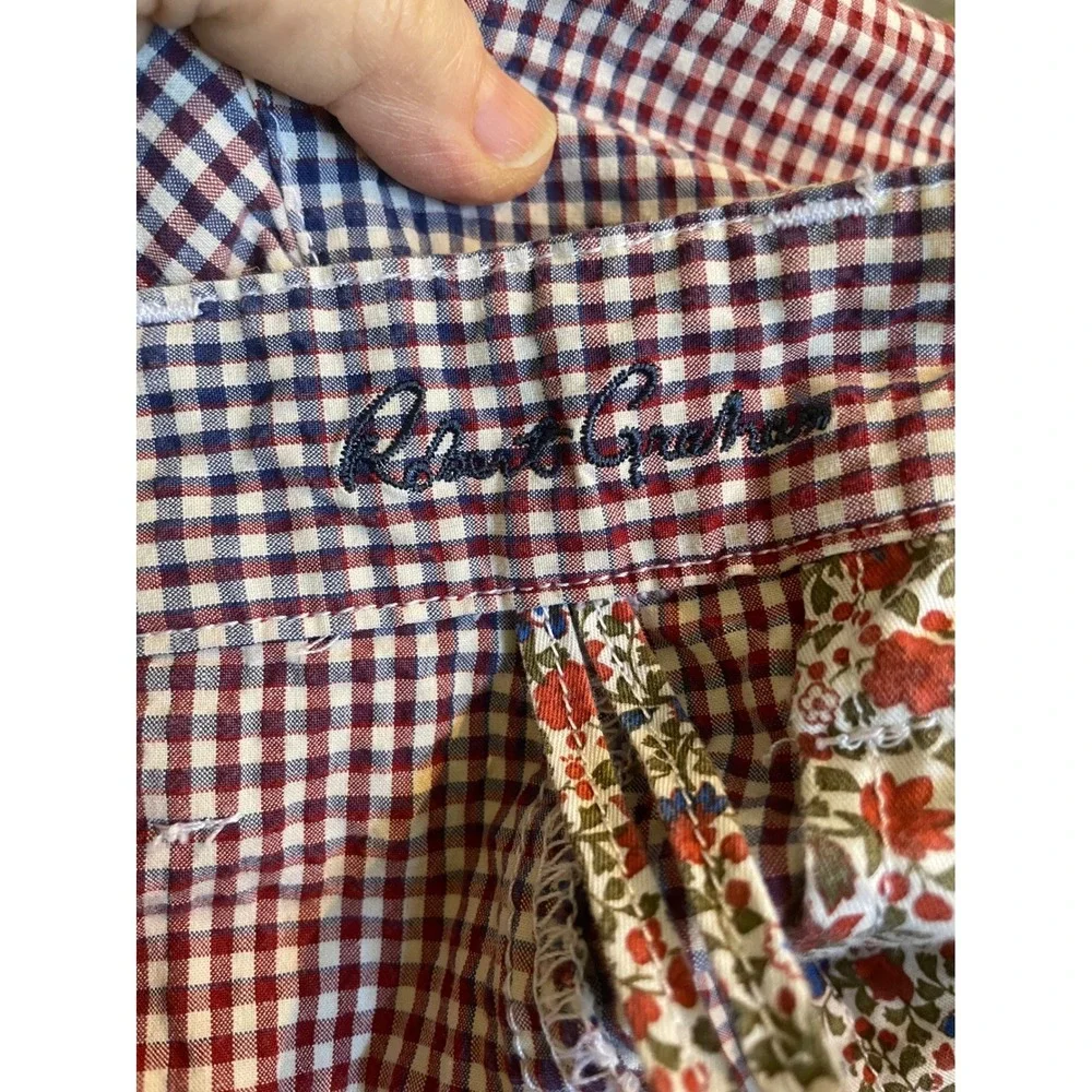 Robert Graham‎ Shorts Gingham Check Red White Blue Classic Fit Size 32
